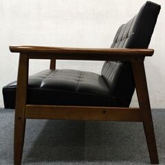 カリモク60 Kチェア 2シーター 50周年記念 復刻ブランドプレート仕様 Karimoku  ソファ 中古家具 店頭引取歓迎 R6037)