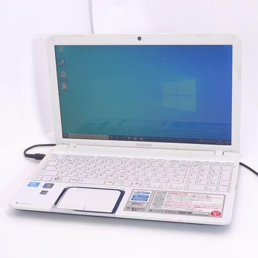 中古美品 15インチ Wi-Fi有 ノートパソコン 東芝 T552/36FW Celeron 4GB 640GB BD-R 無線 カメラ Windows10 Office 即使用可
