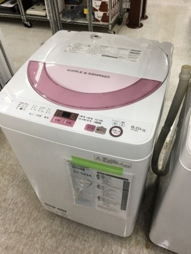 シャープ　6.0キロ洗濯機　2016年製