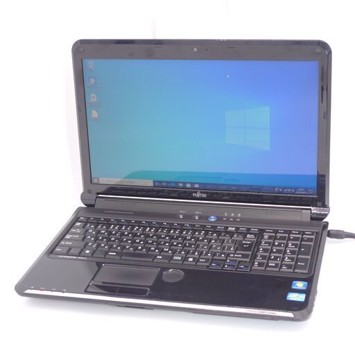 中古良品 日本製 15.6型 ノートパソコン 富士通 AH54/D 第2世代 Core i3 4GB 500G DVDRW 無線 Wi-Fi カメラ Windows10 Office