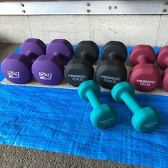 「売却済」ウレタンダンベル　8セット　　静かです！
