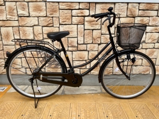荷台・籠付き26インチ自転車(2ヶ月使用)+空気入れ(未開封)