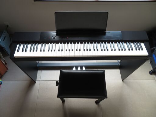 カシオ【電子ピアノ PX-150 黒】スタンド・ペダルセット、取説・楽譜