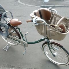 中古 2人 子供乗せ 自転車 23800円 🔄3段切替 💡オートライト付 3人乗り⭐安心の新規防犯登録料コミ 338