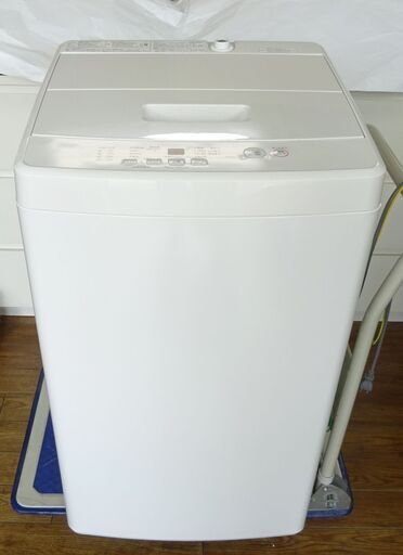 ★未使用 無印良品 アクア MJ-W50A 全自動洗濯機 MUJIRUSHI 2021年製 5キロ洗い ホワイト★ホース付★