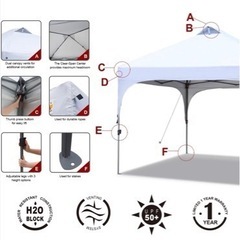 フルスクリーンワンタッチタープ3m×3m（新品マルチウエイト付き）
