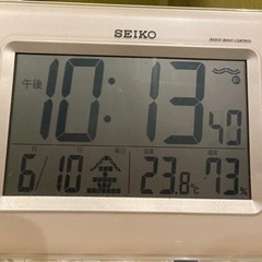 デジタル電波置き時計SEIKO
