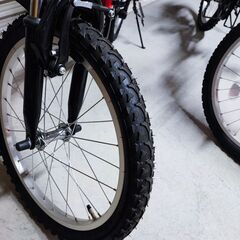 2台 20インチ折りたたみ自転車 MTBタイプ 6段変速 ダブルサスペンション