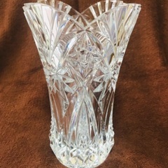 花瓶　クリスタルガラス　フラワーベース
