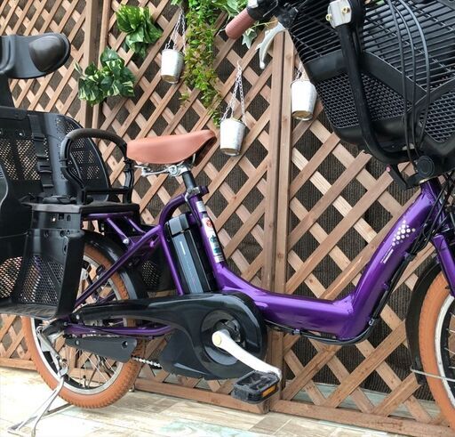 1台限定セール！　短期配送　3カ月保証 電動自転車　　20インチ  パープル 　ブリヂストン
