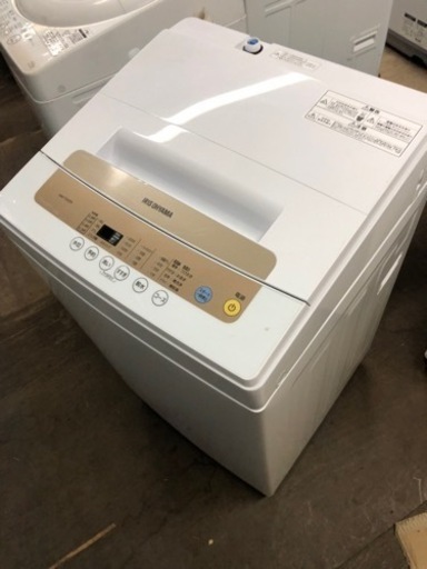 配送可能　2019年　アイリスオーヤマ 洗濯機 5kg 全自動 風乾燥 お急ぎコース ステンレス槽 ゴールド IAW-T502EN