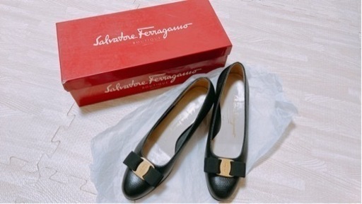 美品】フェラガモ ヴァラ リボン パンプス 23.5 Salvatore Ferragamo