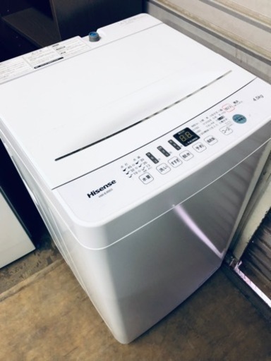 配送可能　2021年式　　ハイセンス 4．5kg全自動洗濯機 エディオンオリジナル ホワイト HW-E4503