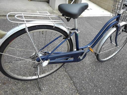 中古自転車2074 前後タイヤ新品！ 26インチ 3段ギヤ LED