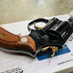 TANAKA S&W M36 スチール・ジュピターフィニッシュ モデルガン タナカ】S&W M36 2in スチールジュピターフィニッシュ・木製グリップ