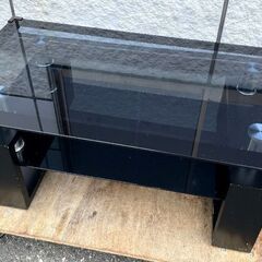 JM15512)ガラス製センターテーブル 1点 カラー：ブラック...