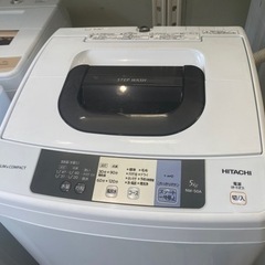 日立 5K 洗濯機 スリム&コンパクト 2017 中古 家電の画像