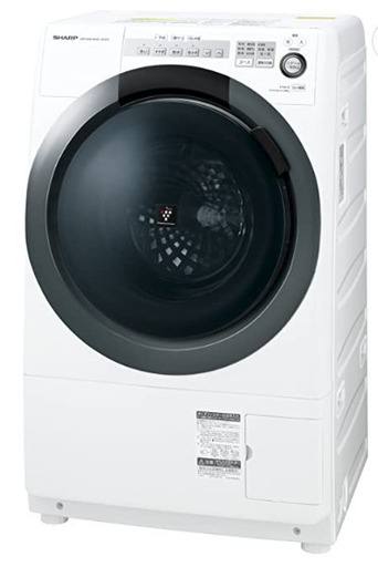 洗濯機 SHARP Compact Drum, ES-S7C-WR