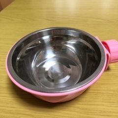 【ペット用食器】綺麗目　ペットゲージ用　フードボウル　ピンク