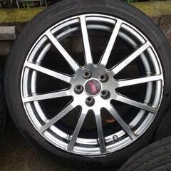 スバルSTI純正18インチホイール＋continental sportscontact5 4本セット