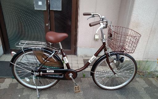 Edel[エーデル]24吋ファミリーサイクル シングル/ブラウンｘブラック