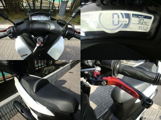 ★普通免許仕様トリシティ125 ワイドトレッド 3552km LED GIVIケース ローダウンシート ブレーキレバー★東京/大田区【下取OK】 ☆普通免許仕様トリシティ125 ワイドトレッド 3552km LED GIVIケース