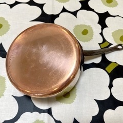 銅製ソースパン、ブリキの裏地、直径18cm、フランス製