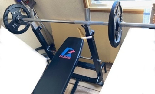 FRジャパン ベンチプレス台 アイロテック バーベル 10kg2枚