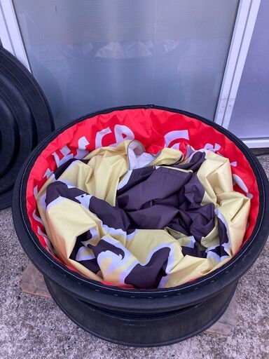 中古 エアー看板 バルーン看板 高さ約3m LED照明付