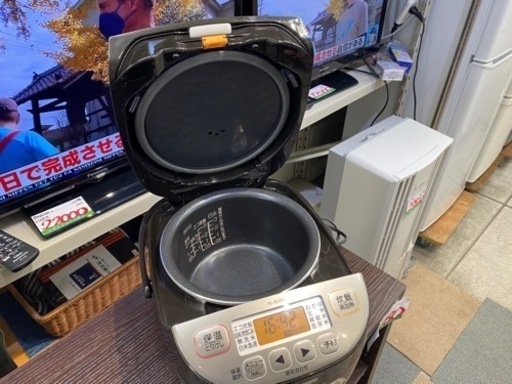 象印 黒窯 5mm厚さ マイコン 炊飯器 炊飯ジャー 3合 一人暮らし 中古 家電