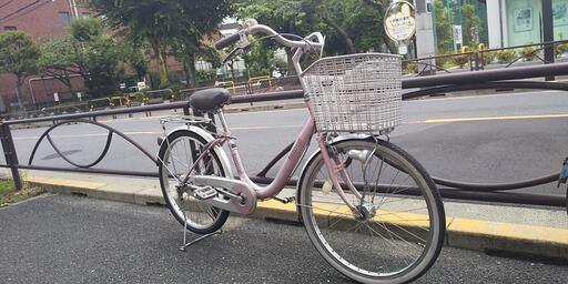 ◆リユース・リサイクル自転車・小振りな22サイズ・ヒルモオートライト付・ピンク