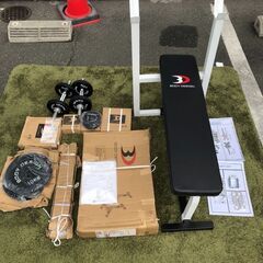 【売り切れ】ベンチプレス 70kg ラバーバーベルセット 筋トレ🚚自社配送時💳代引き可🚚(現金、クレジット、スマホ決済対応)