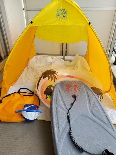 コストコボディーボード浮き輪夏セット簡易テント Nunor 香椎花園前の家具の中古あげます 譲ります ジモティーで不用品の処分