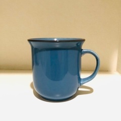 日本製　オーブン電子レンジフリーザーOK 艶ブルーのマグカップ