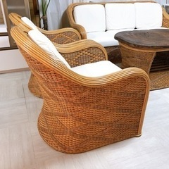 「取引中」籐のソファーセット