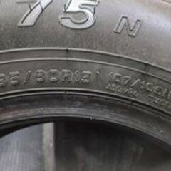 新車外し 2022年製 DUNLOP SP175N 195/80R15 107/105N LT 15インチ 夏タイヤ 4本 ハイエース キャラバン等　(JR175)クレジットカード QRコード決済可能
