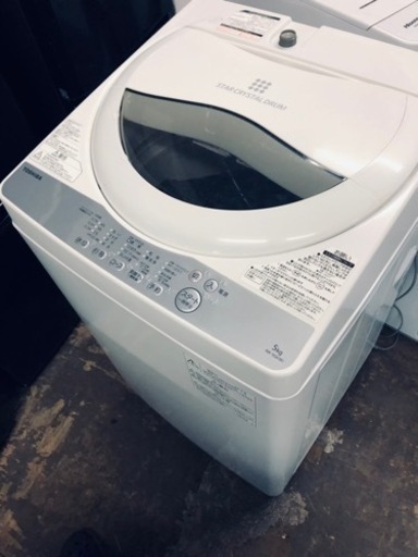 配送可能　東芝 全自動洗濯機 5kg グランホワイト AW-5G6 W - 家電