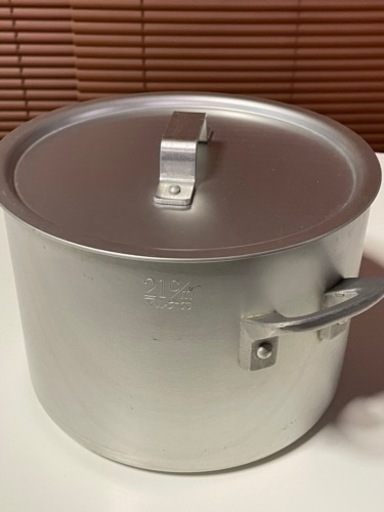 ●マルナカ アルミ寸胴鍋 /21cm両手鍋●中古