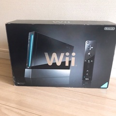 【お話し中】任天堂　Wii 本体　リモコン2個　ブラック　黒