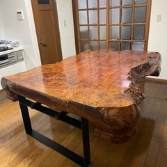 無垢　欅　ダイニングテーブル　一枚板　190cm x 160cm 厚さ13cm