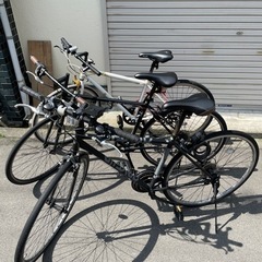 自転車　クロスバイク　3台