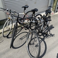 自転車　クロスバイク　3台
