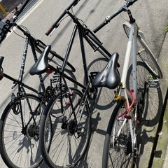 自転車　クロスバイク　3台