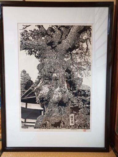 鎌倉長谷寺の椨木の版画