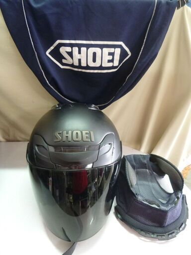 SHOEI J-FORCEⅢ/ヘルメット・艶消しブラック・MSIZE・中古品・本体・保存袋のみ※説明文お読みください