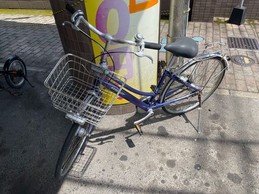 自転車 No.178 ブリヂストン アルベルト ブルー 鍵付き シティサイクル