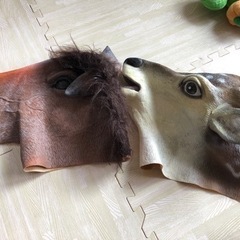 馬、鹿の被り物