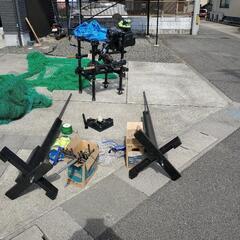 【取引終了】自作ピッチングマシン、防球ネット一式