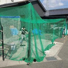 【取引終了】自作ピッチングマシン、防球ネット一式