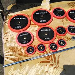 FIGHTING ROAD ファイティングロード バーベル100kgセット ラバー付き


